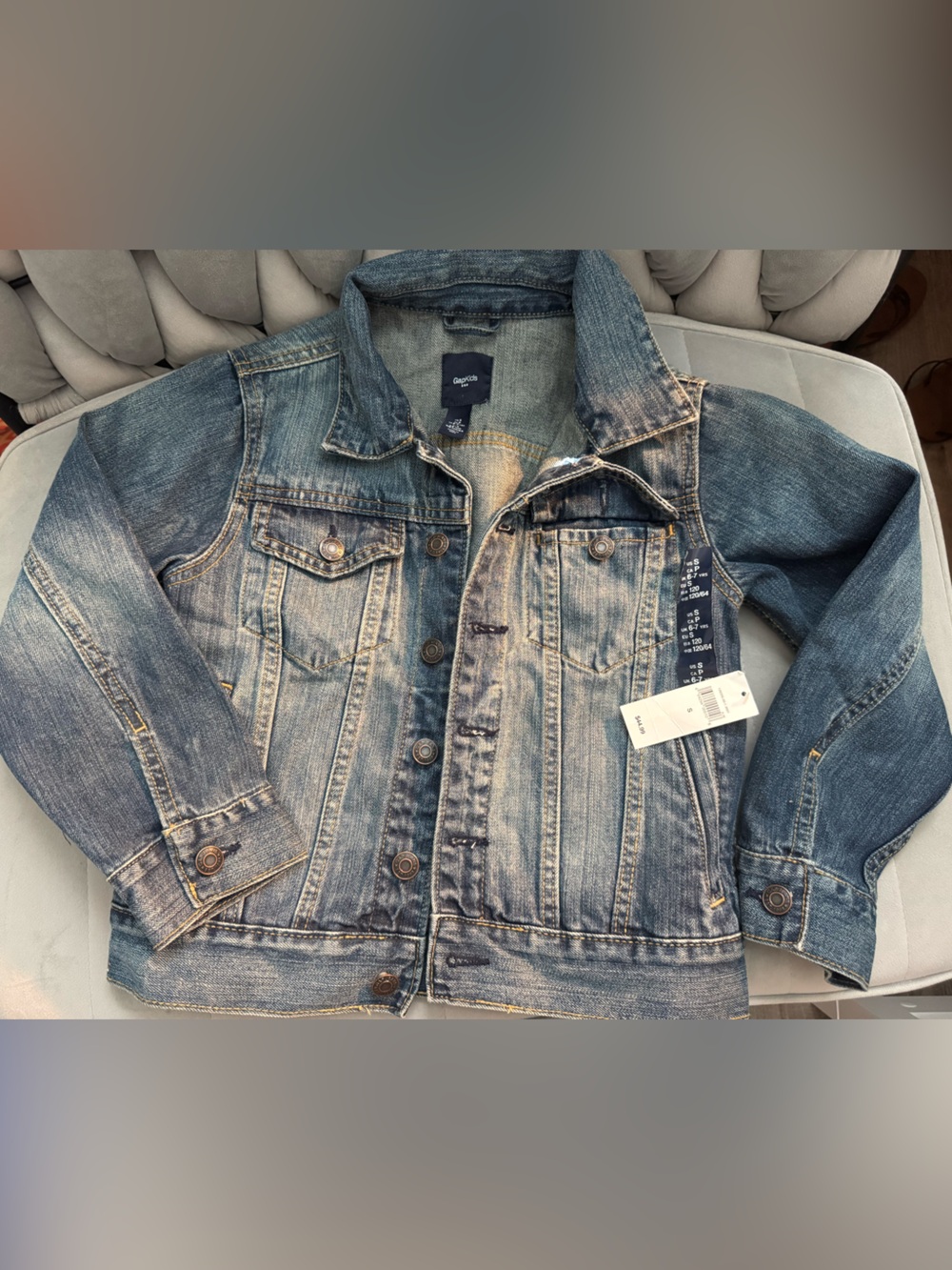 GAP Blue Washed Denim Jacket - Kids